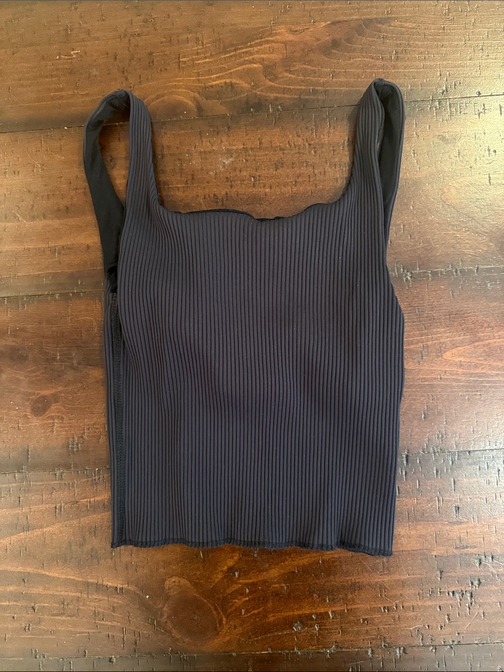 Noli Ribbed Tank Top - Black
